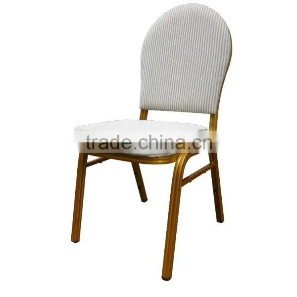 Hot Sale Aluminum Mould Foam White Stacking Wedding Party Chair photo-2