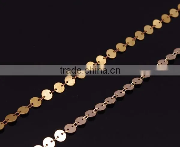 New Women Simple BOHO Style Gold Plated Shining Handcraft Metal Coins Charming Hair Jewelry Head Chain photo-4