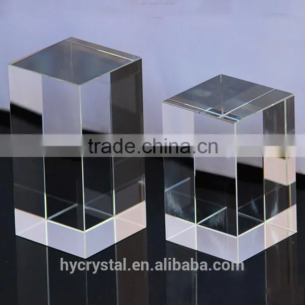 China Cheap Clear 3d Laser Engraved Crystal Glass Block Wholesale photo-2
