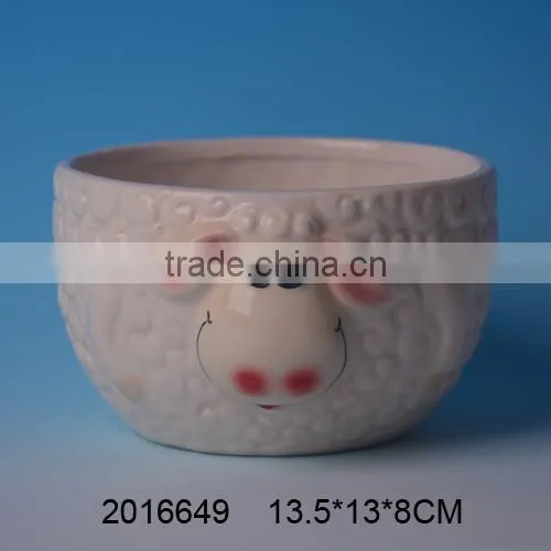 2016 New Arrival Ceramic Animal Bowl With Sheep Pattern photo-3