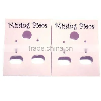 2014 promotional self adhesive label earring cards