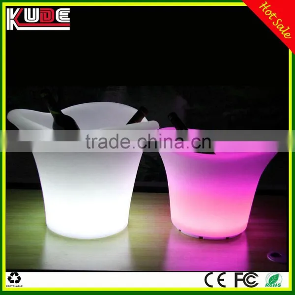 CE Approval Plastic Party Events Club Bar Used Illuminated LED Plastic Ice Bucket for Beer Wine Bottle photo-3