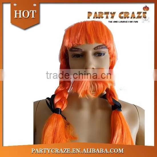 Mens Orange Old Man Wig