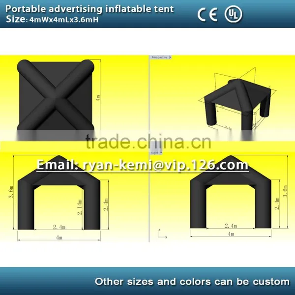 13ft 4m Portable Advertising Inflatable Tent Inflatable Canopy Inflatable Exhibition Trade Show Tent With CE/UL Blower photo-2