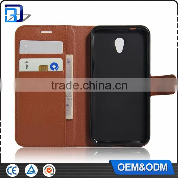 Hot New Products Litchi Design Credit Card Wallet Stand Flip Leather Case For Vodafone Smart Prime 7 VF600 Mobile Phone Cover photo-3