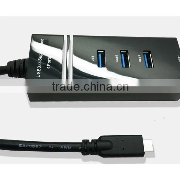 10Gbps Reversible USB 3.1 Type C to 4 PORTS USB 3.0 HUB for Apple Macbook AIR 12" photo-6
