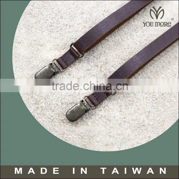 Man Elastic Web Printing Logo Mini Suspender Clips Wholesale