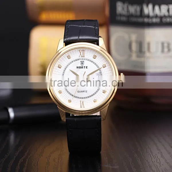 2016 New Product Quartz Mens Watches Real MOP Dial Genuine Leather Watches Hot Style Good Quality photo-2