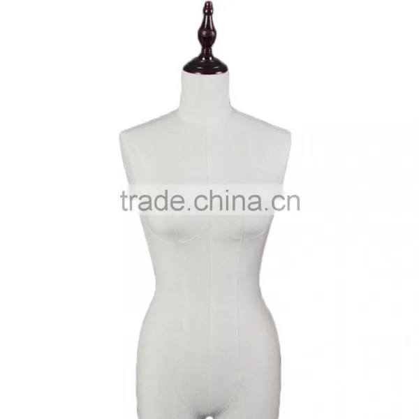 Female Upper Body Mannequin Sale Wrapped by Purple Velvet Fabric With Feather Decorted photo-2