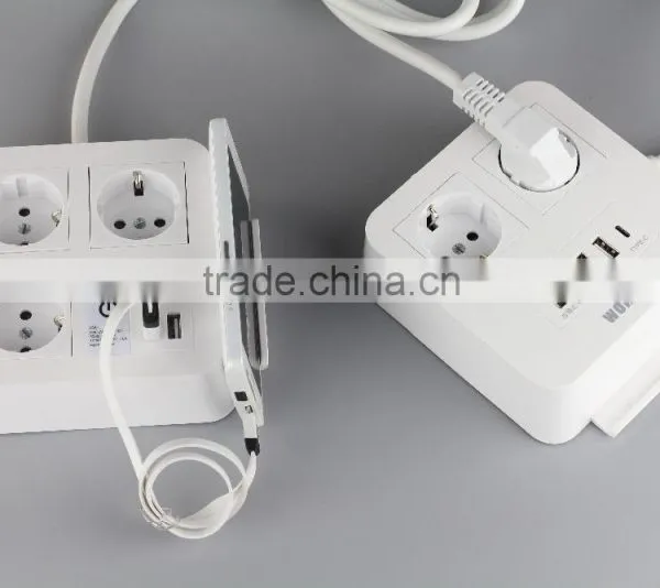 CE ROHS Approved Safe to Use 4 Usb Schuko Outlets for Charging photo-3