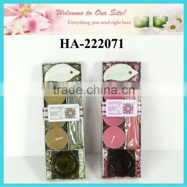 Tea Light Decorative Candles With Candle Holder Gift Set