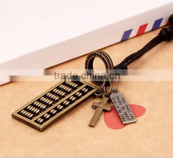 Hot Sale Simple Design Leather Necklace photo-4