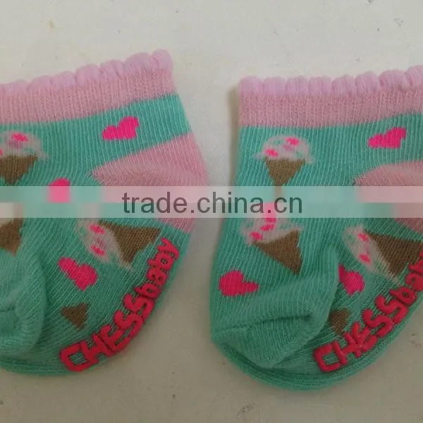 NEW STYLE Lovely Flower Welt and Good Quality Popular Fancy Baby Cotton Socks photo-2