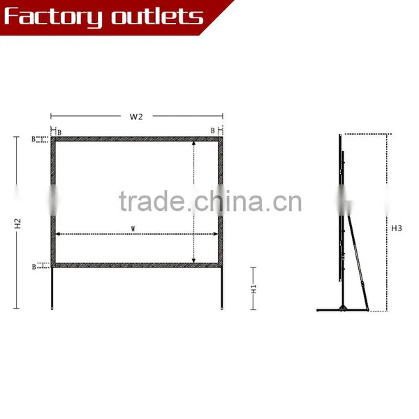 200 Inch 4:3 Fast Foldable Screen /3D Rear & Front Projection Screen Fabric photo-6