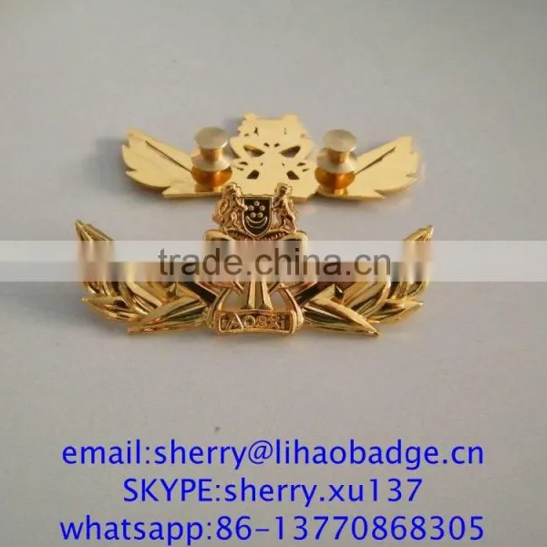 Metal Wing Badges, Pilot Wing Lapel Pins, Wing Emblem,gold Plating Custom Metal Wings Lapel Pin Badge photo-6