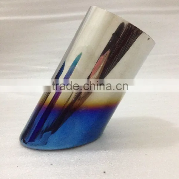 Blue Coated Stainless Steel Exhaust Tips/Universal Exhaust Tail Pipe