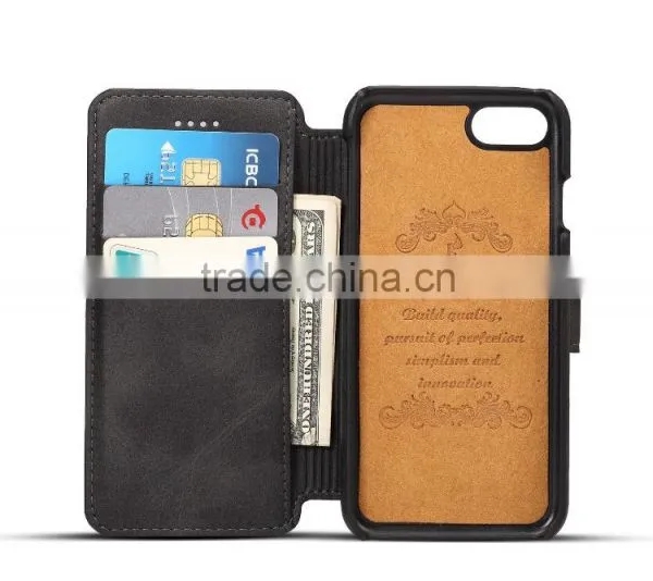 Leather Wallet Mobile Phone Case Stand With Card Slot for IPhone 7 IPhone 6/6S Flip Cover Wallet Case photo-4