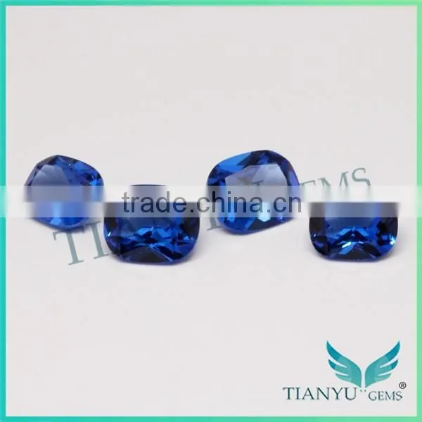 112# Cushion Burman Blue Spinel Gemstone Synthetic Diamond photo-2