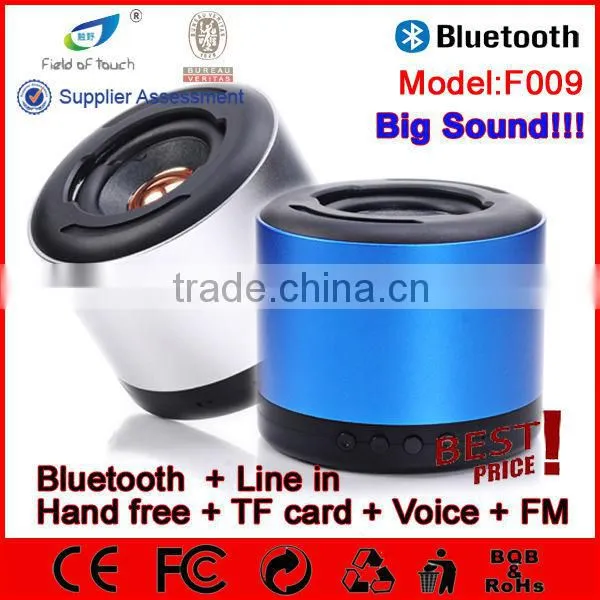 Model F009 Super Bass Metal Mini Speaker Bluetooth With Strong Vibration TF Card FM Radio photo-3