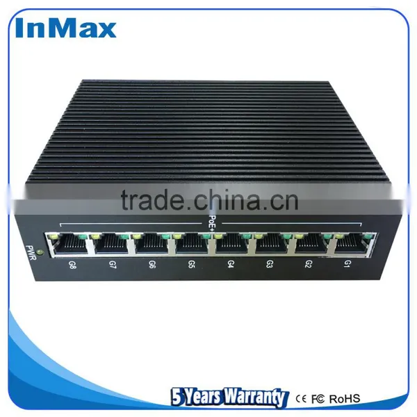 Full Gigabit IP40 8 Ports Unmanaged PoE Industrial Ethernet Switch P508A photo-3
