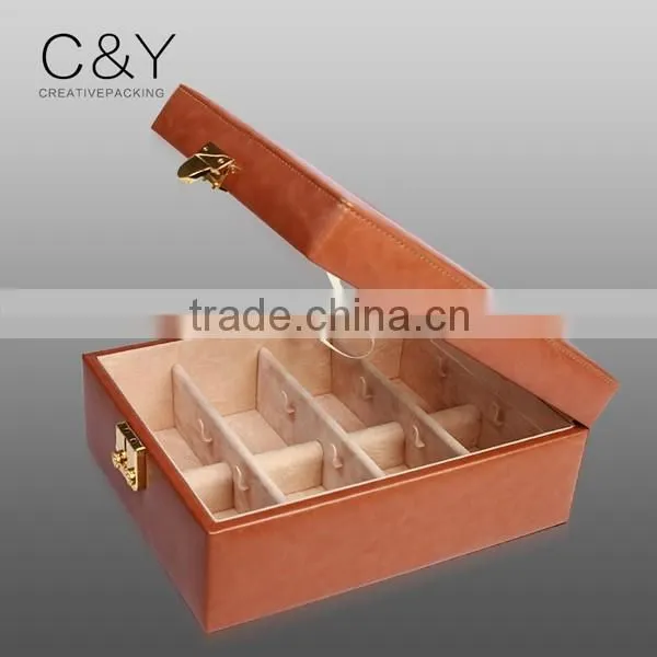Hot Sale Brown PU Leather Spectacle Storage Case photo-4