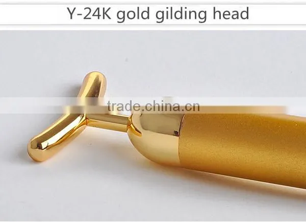 Beauty Bar 24K Golden Pulse Skin Care Gold Facial Roller Vibration Face Massager photo-2