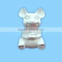 Ceramic Handicraft Bear Figurine White DIY Bisque