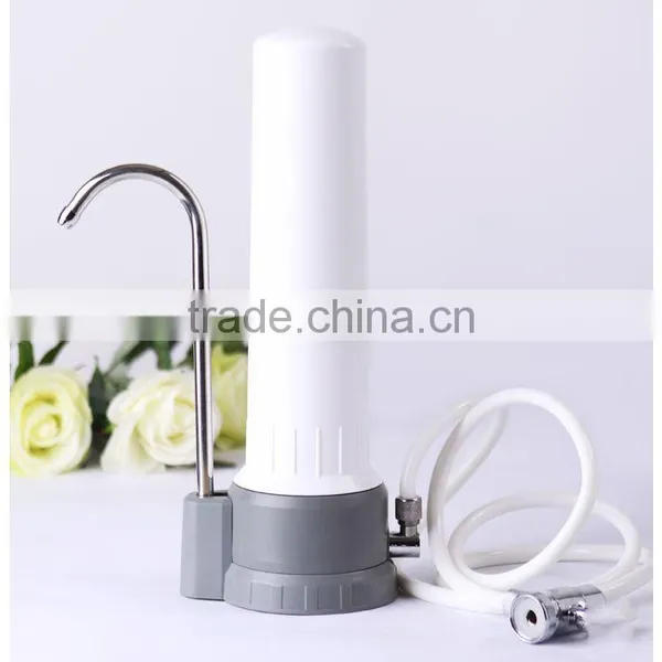 Ceramic and Activated Carbon Faucet Non Electric Counter Top Water Filter