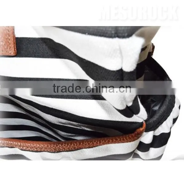 Stylish Canvas Baby Diaper Bag With Changing Pad Diaper Tote Bag photo-4