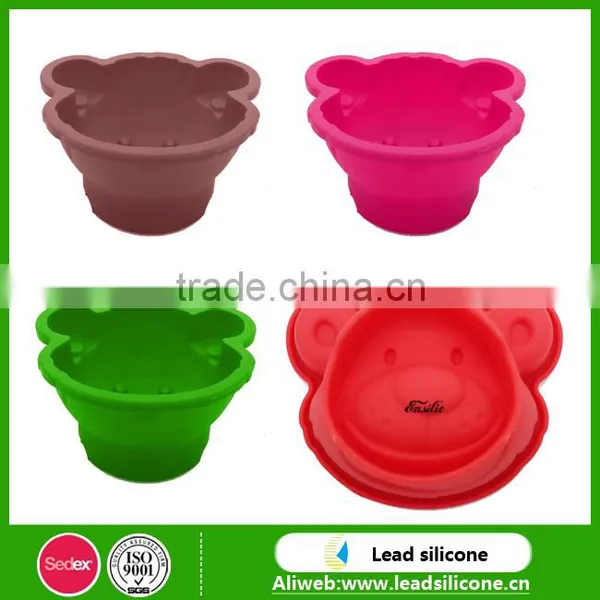 Food Grade Heart-shaped Lace Silicone Silicone Cup Cake Mold photo-4