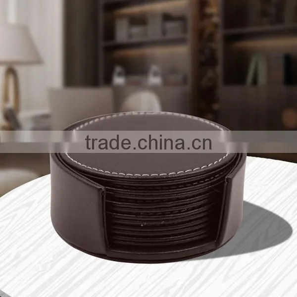 Cheap Promotion PU Leather Coaster,Heat Insulation Beer Pad photo-5