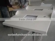 Custom Sized Glacier White Acrylic Solid Surface Table Top photo-3