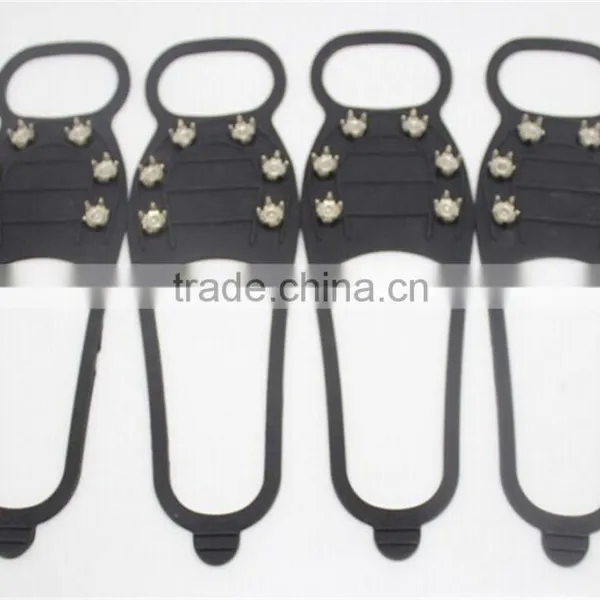 Antifrozen and Antiskid Silicone Rubber Snow Shoes With Stainless Spikes photo-4