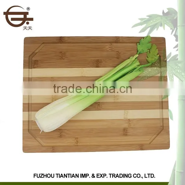 Direct Square Kitchen Organic Vegetable and Fruit Bamboo Cutting Board Wholesale photo-2