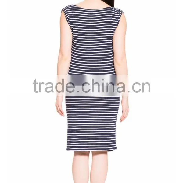 Women's Clothing Manufacturer Spring Summer Style STRIPE COWL NECK MATERNITY Women Dresses Office Wear photo-5