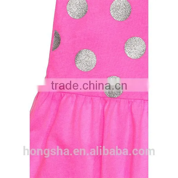 Fashionable Vetement Enfant Girls Short Sleeve Casual Dress Cotton Print Jersey Dress HSD9157 photo-3