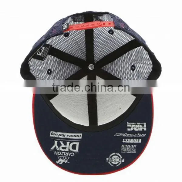 Racing Red Flat Brim Snapbacks Wholesale Mesh Hats photo-4