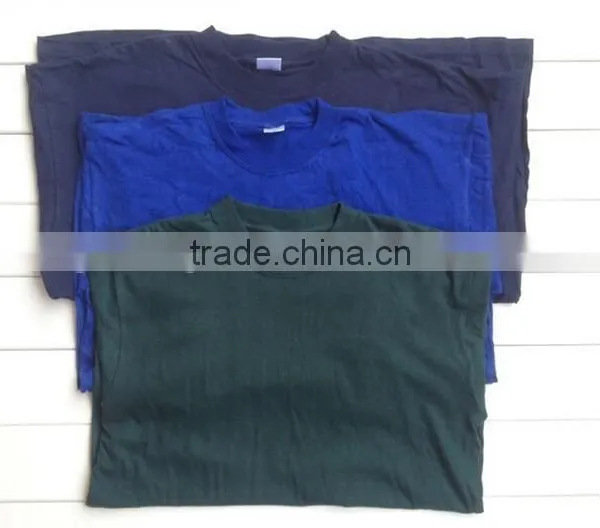 2015 Wholesale O-neck Men's T Shirt, Short Sleeve Solid Color 100% Cotton Plain T-shirts, Casual ManT Shirt photo-2