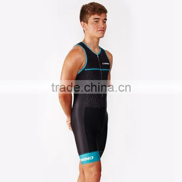 New Style Custom Cycling Swim Bike Clothing One Piece Triathlon Suit Sleeveless photo-5