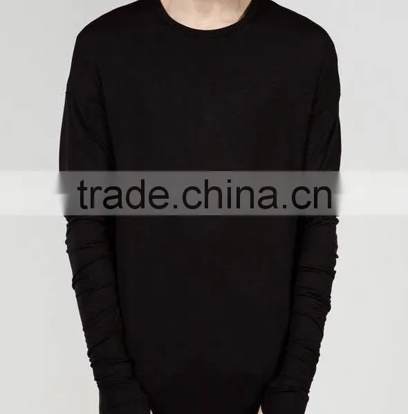 2016 Summer Long Sleeve t Shirt Extended t Shirt Sport Hip Hop Oversized t Shirt Streetwear Loose Tee Shirt photo-6