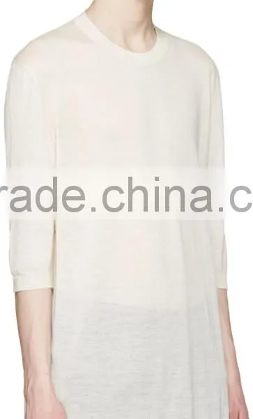 Fashionable New Design Half Sleeve Mens Long Cashmere Solid Color Sweaters photo-2