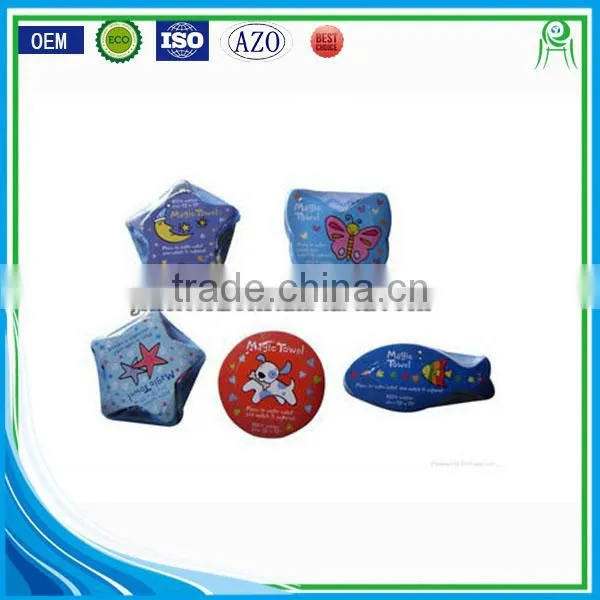 Custom Print Shape 100% Combed Cotton Compressed Towel photo-4