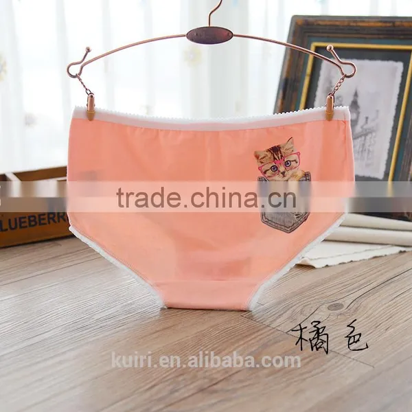 Cheap Custom Factory Promotional Mature Women Underpants Cartoon Briefs photo-3