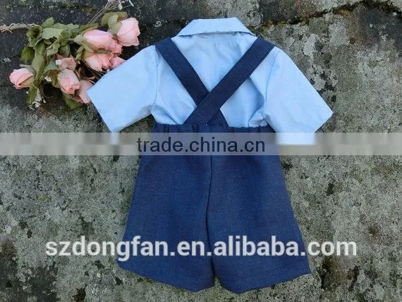 Baby Boy Blothes Wedding Outfit Baptism Suit Suspender Boys Suit photo-3