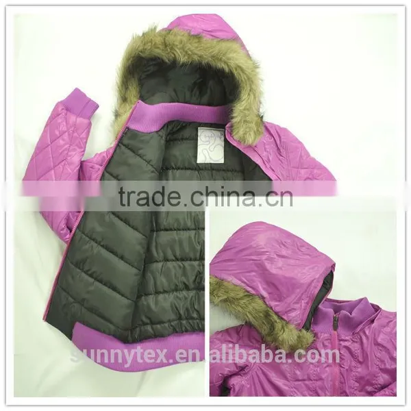 Sunnytex 2014 Winter Padded Quilted Bomber Jacket For Girls photo-2