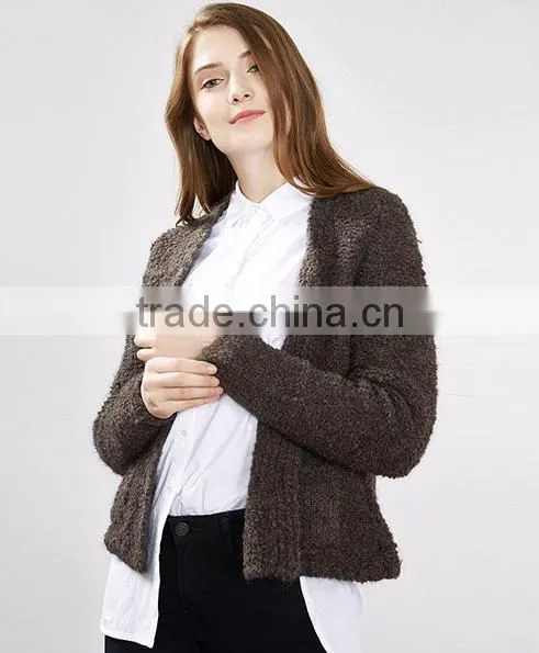 2017 Latest European Style Ladies Handmade Knitting Sweater Cardigan for Wholesale photo-2