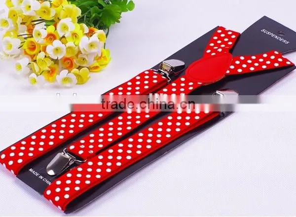 Polka Dot Braces Suspenders Elasticated Adjustable Polkadot Boys Girls 2.5cm/1" photo-2