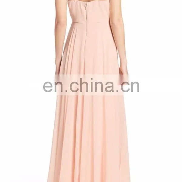 Elegant Spaghetti Strap Long Chiffon Surplice Sexy Evening Dress Women photo-5