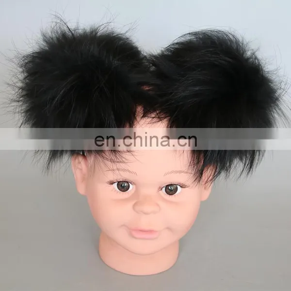 Double Pompom Hairband Lovely Fur Fashion Real Raccoon Fur Pompom Accessory photo-2