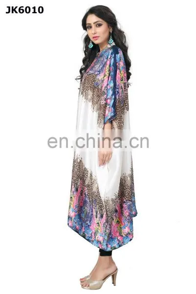 Animal Printed Style Free Size Kaftan / Fancy Collar Neck Calf Length Kaftan For Party Wear / Latest Night Dress(kaftans 2017) photo-4